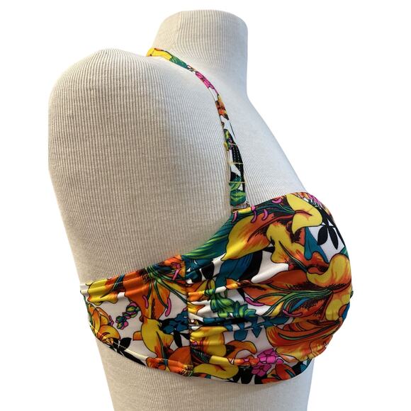 Victoria's Victoria Secret Halter Top Bikini 36D Floral Design - EUC - Picture 3 of 11